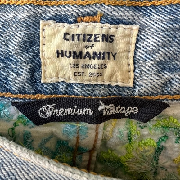Citizens of Humanity Gia High-Rise Straight Jeans Floral embroidery SIZE 28 NWT - Picture 5 of 11